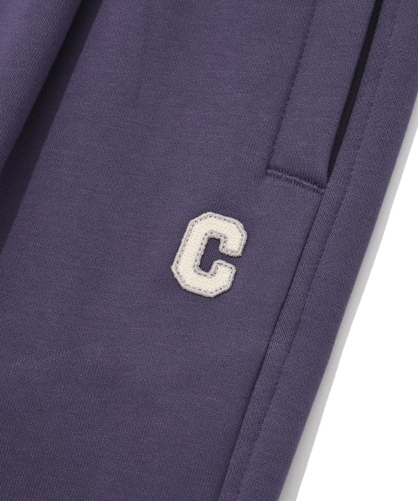 One-Tuck Semi-Wide Fit Sweatpants Purple