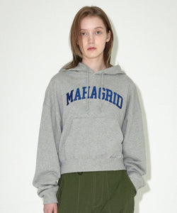 VARSITY LOGO CROP HOODIE