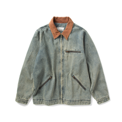 TIN WASHED WORK DENIM JACKET - WASHED BLUE