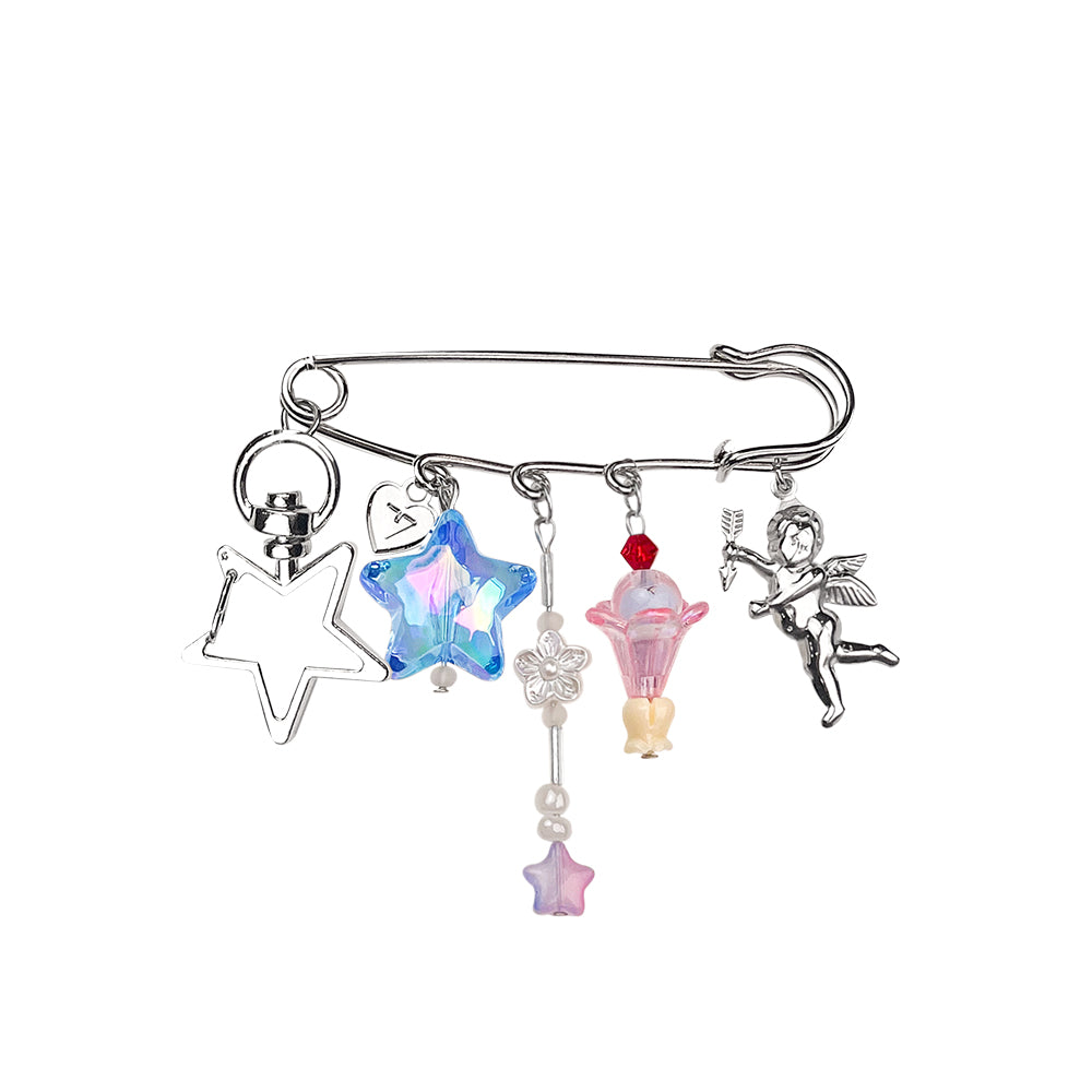 Sweet Angel Safety Pin Keyring