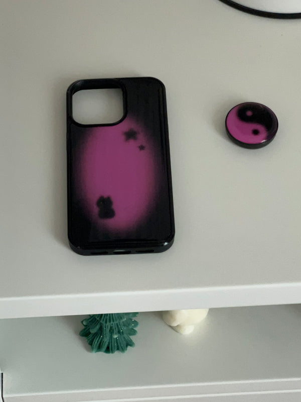 [MADE] cat universe epoxy case + yinyang tail tok SET