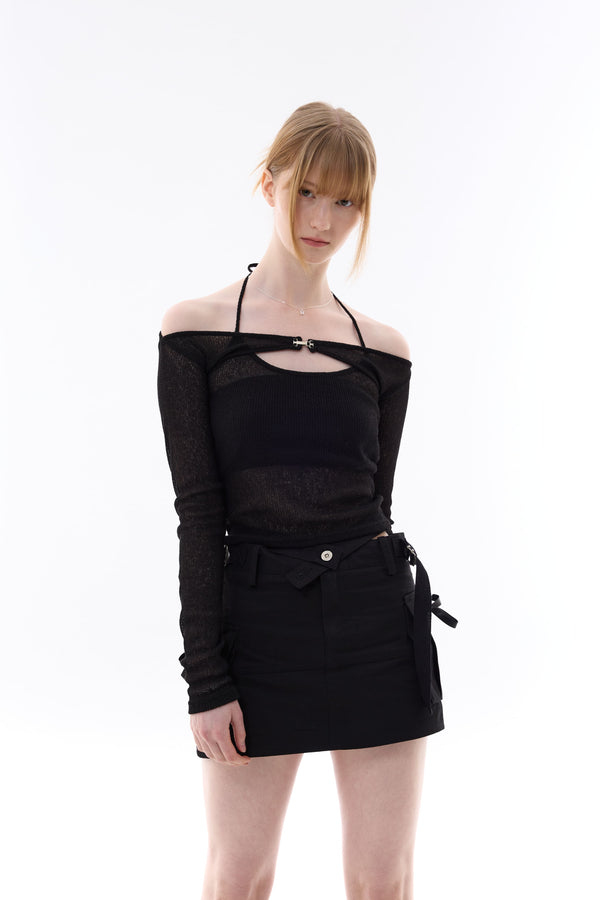 MANON OFF-SHOULDER SET / BLACK