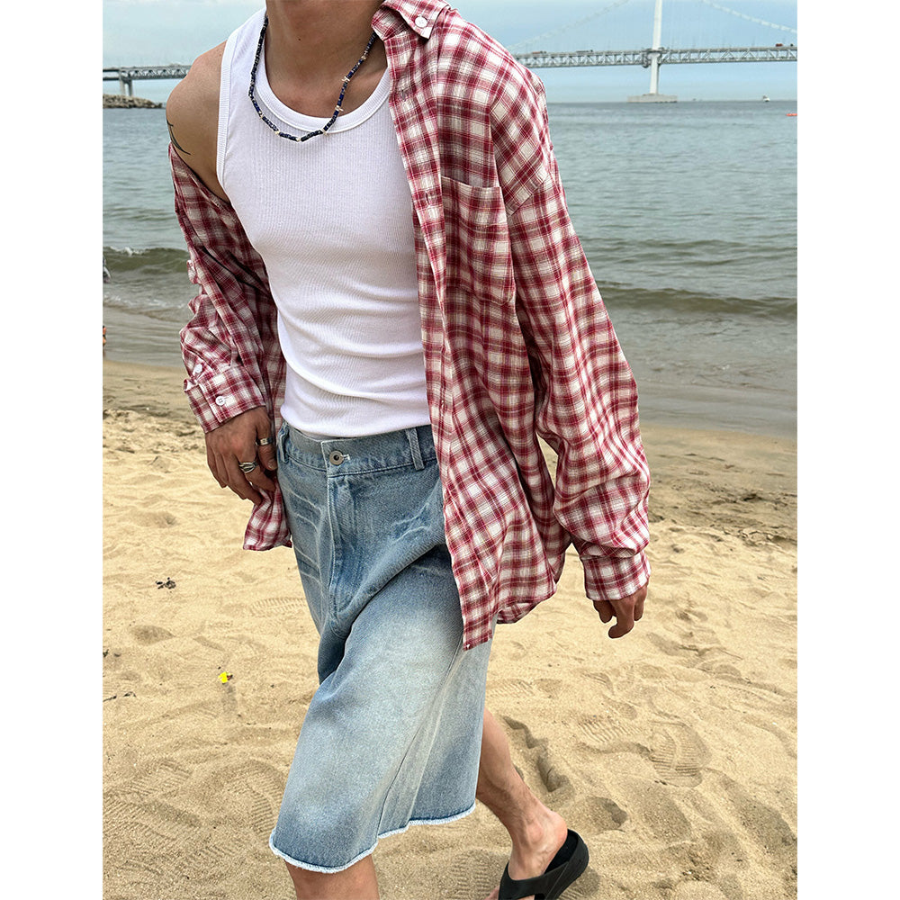 [S/S] Domingo washing bermuda denim pants