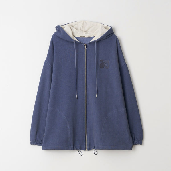 Symbol pigment hood zip-up