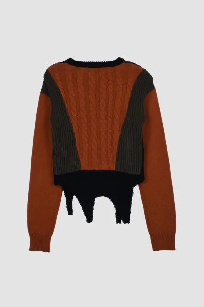 スウィッチングカラーニット