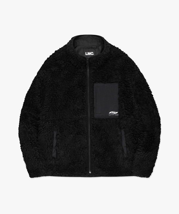 ACTIVE GEAR SHERPA FLEECE JACKET - BLACK