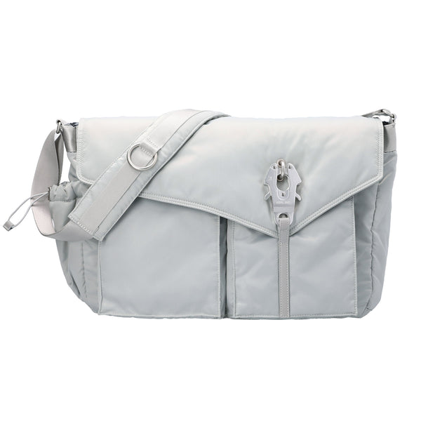 RAVEN OBLIQUE MESSENGER BAG / SILVER