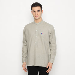 MON AKITA - Kishi Men's Long Sleeve Shirts Grey