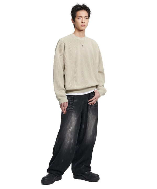 スプレイダイイングニット-ベージュ