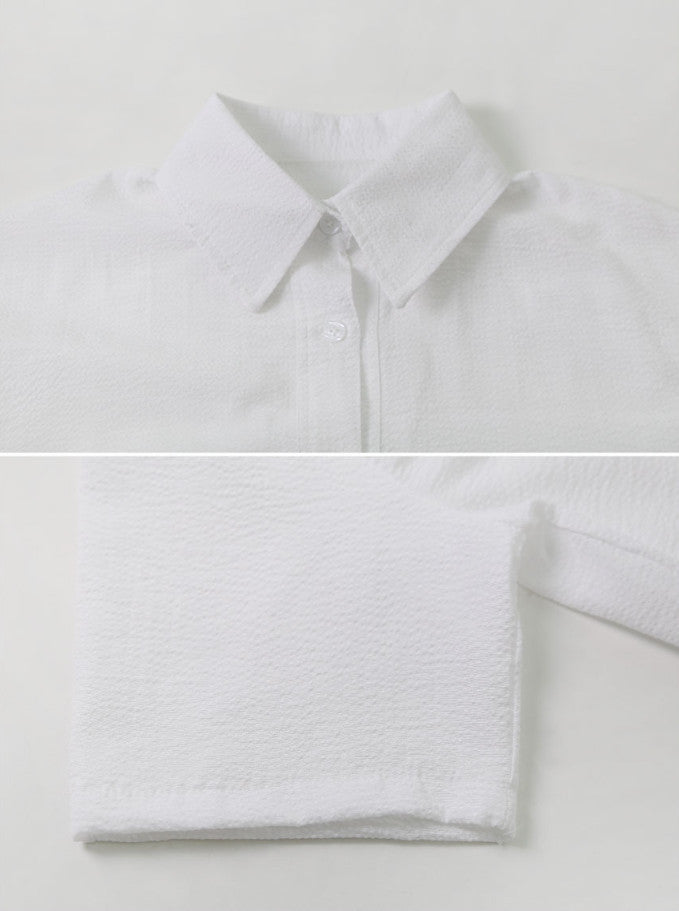 CL Seersucker Stripe Short Sleeve Shirt (4color)