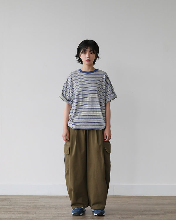 FRANK STRIPE HALF TEE