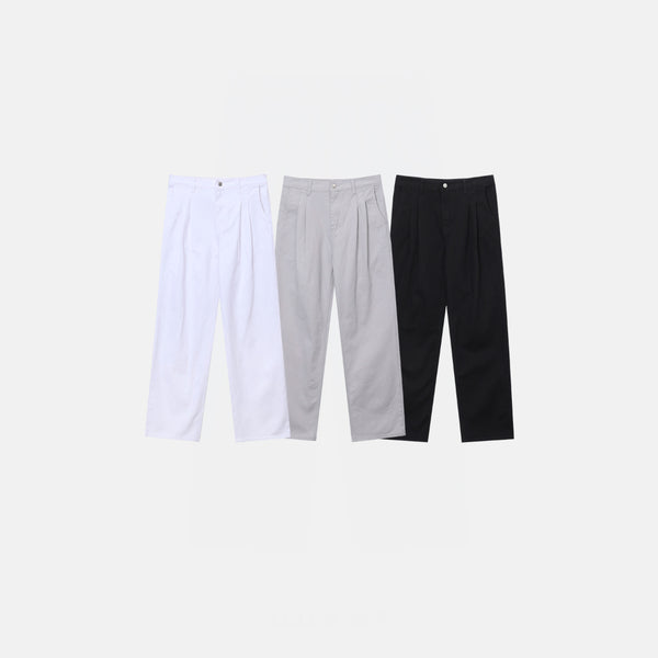 LMN All Day Two-Tuck Cotton Wide Pants (3 colors)