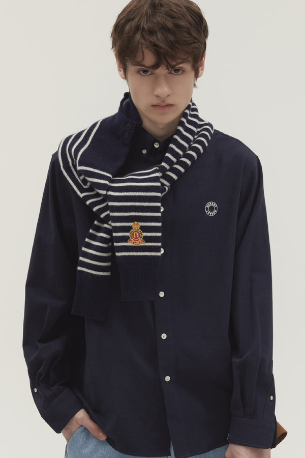 LOGO OXFORD SHIRT NAVY