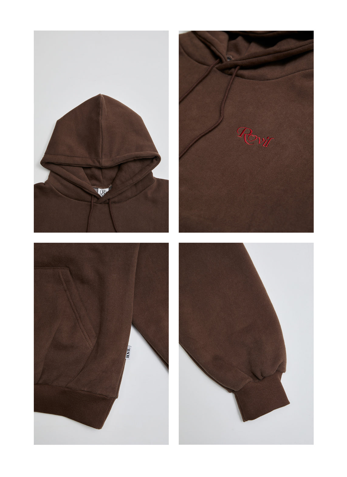 RV Double fluff Hoodie / Brown