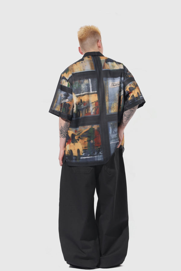 Oil Painting Half Shirts [1color]