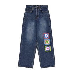 ROCCI ROCCI x GRAFIKUS Crochet Jeans [MIDDLE BLUE]