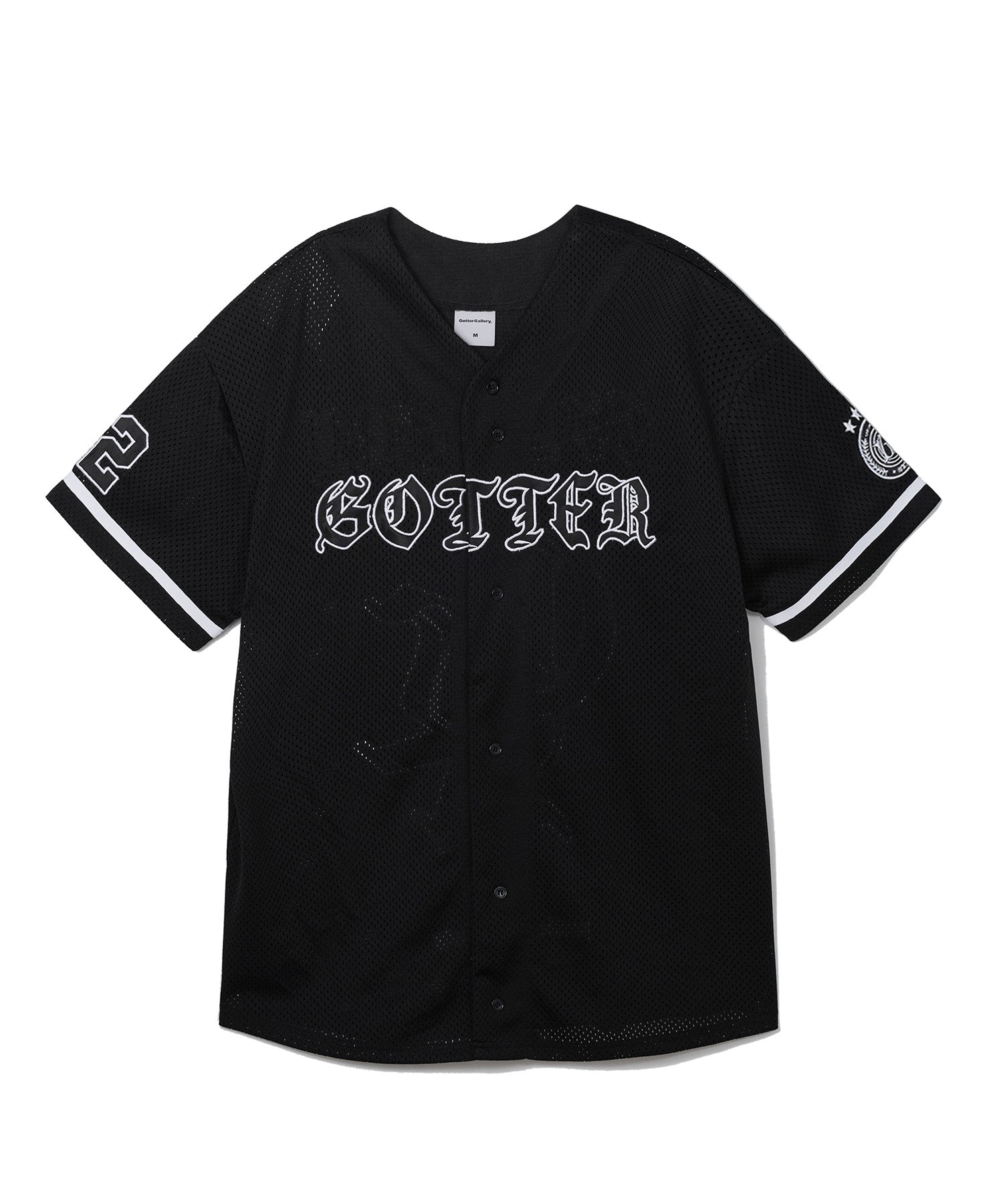 GOTHIC SYMBOL BASEBALL JERSEY JACKET_BK