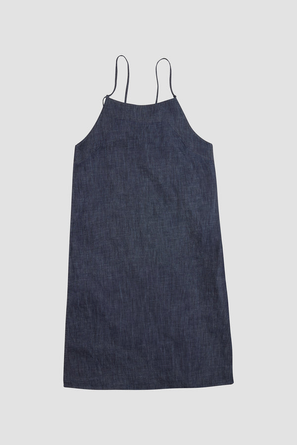 Denim slit dress