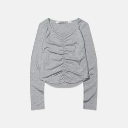 Square shirring long sleeves