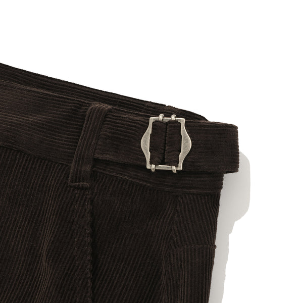 Corduroy carpenter pants / Dark brown