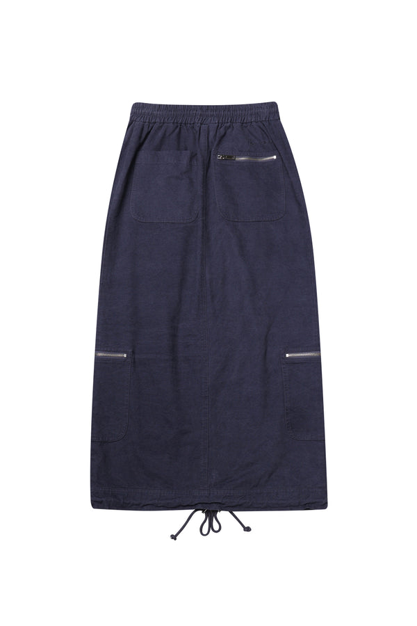 WASHED 2WAY ZIP SKIRT_PURPLE BLUE