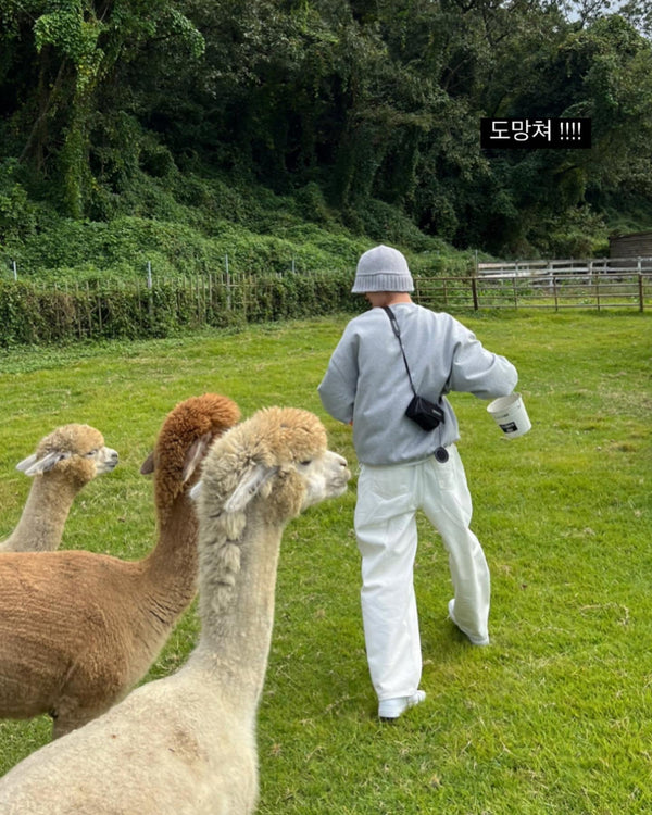 Alpaca wool knit bucket hat