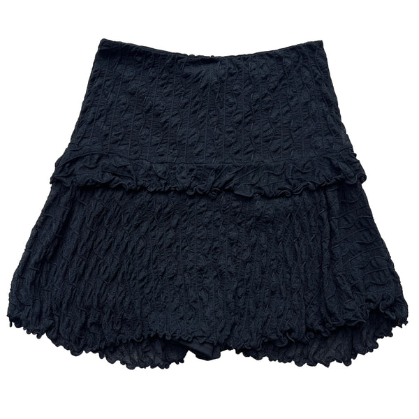 Wales lace button frill banding mini skirt (4 colors)