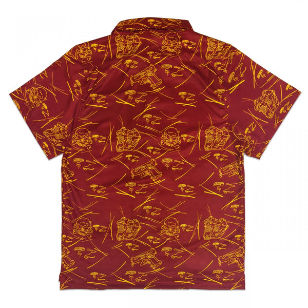 TZ DANGEROUS SHORT SLEEVE SHIRT - RED BROWN