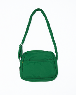 Nylon Puffy Sling Crossbody Bag (Kelly Green)