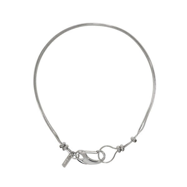 [1050] Buckle Twin Chain Necklace