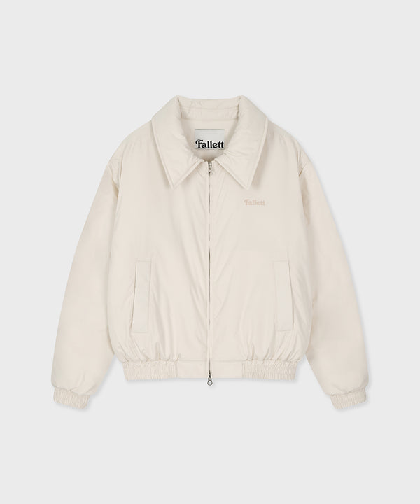 CROP PADDED BLOUSON JACKET IVORY