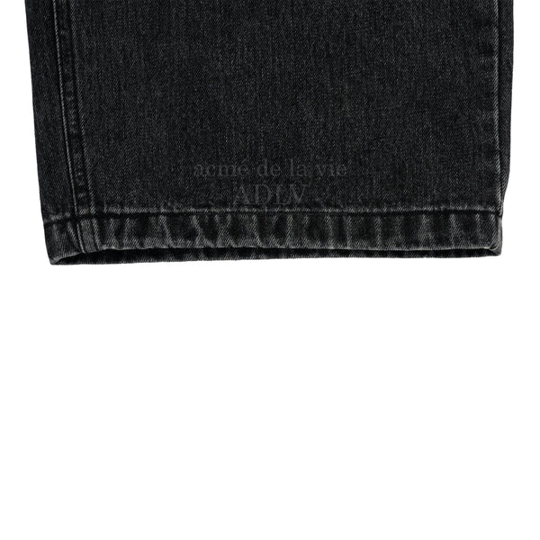 24FW  DAMAGE STITCH WASHING DENIM PANTS BLACK