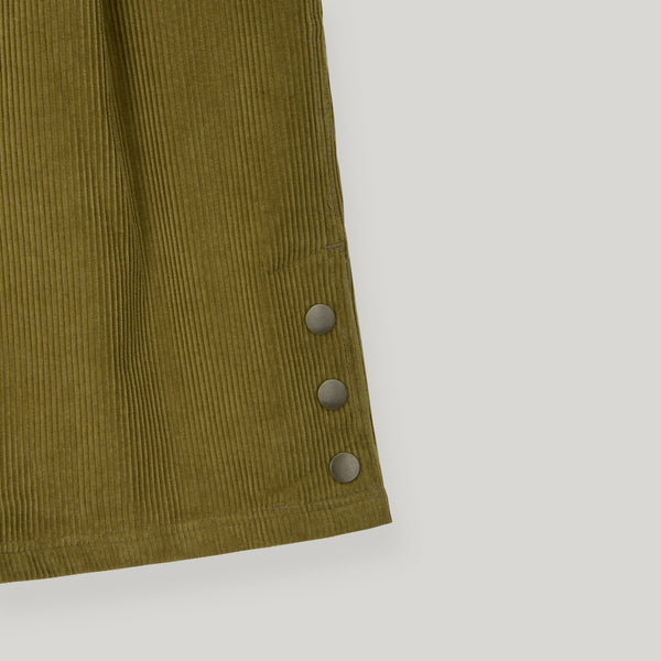 Olive Corduroy Snap Bermuda Pants