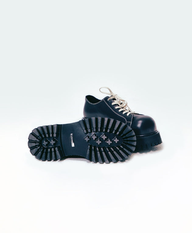 【2plan】25SS★ [Handmade/LAN ARCHIVE] Real Leather Derby Handmade/LAN ARCHIVE] Bold Toe Real Leather Derby - 2PLAN