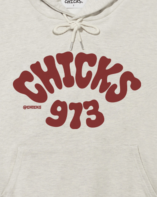  973 CHICKS  フードTシャツ_ OAT MEAL