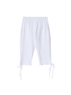 FRILL STRING CAPRI PANTS_WHITE