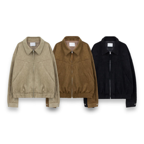 Western two-way suede jacket