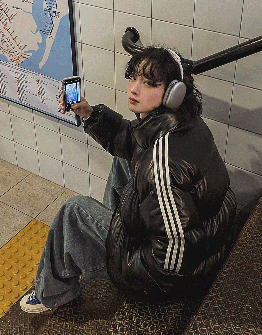 ラテトラック2wayレザーパディングジャケット