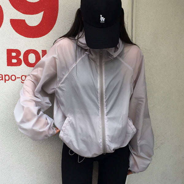 [BELLIDE MADE] scene food see-through windbreaker