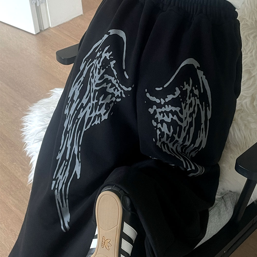 ANGEL VINTAGE SWEATPANTS (BLACK) F25QD819 - FANCY CLUB | 60