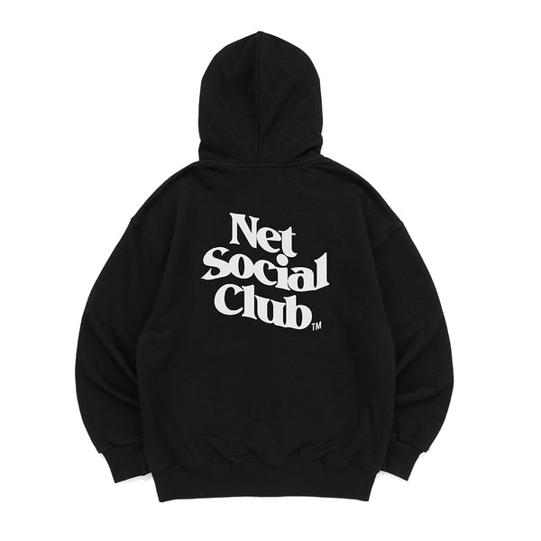 WAVY LOGO HOOD ZIP-UP (BLACK)