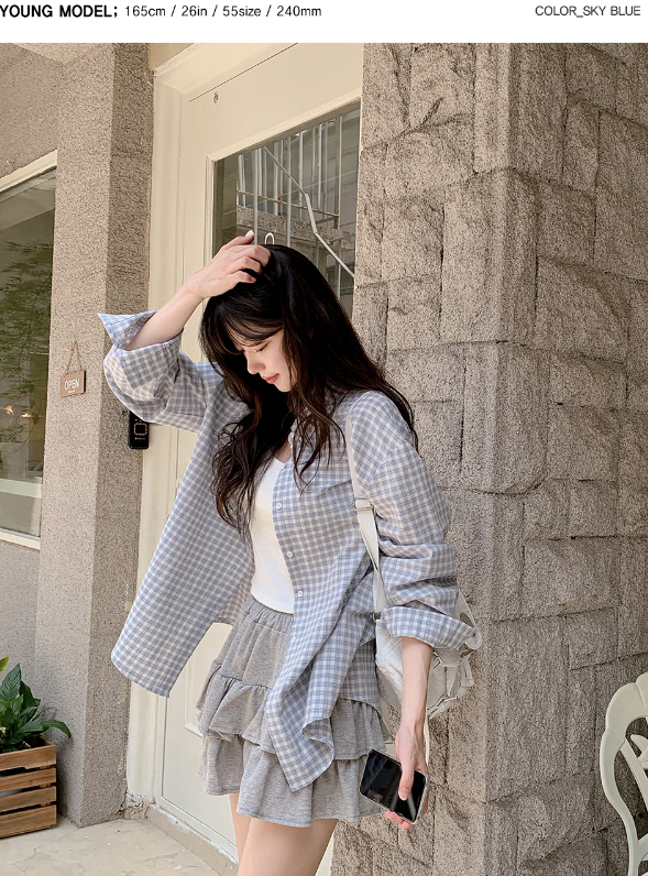 [SHOPPERMADE] High Quality Overfit Check Shirt (2color)