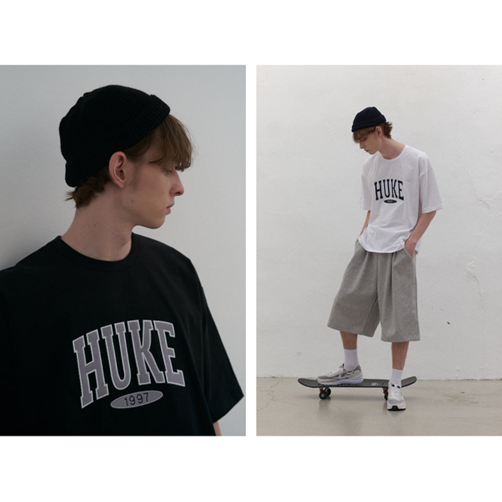 HUKE Logo Skate Short Sleeve Shirt (White)