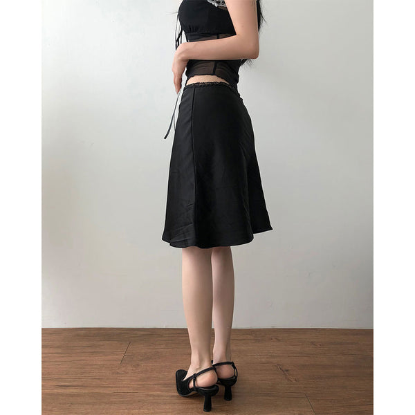 Midi Satin Skirt 