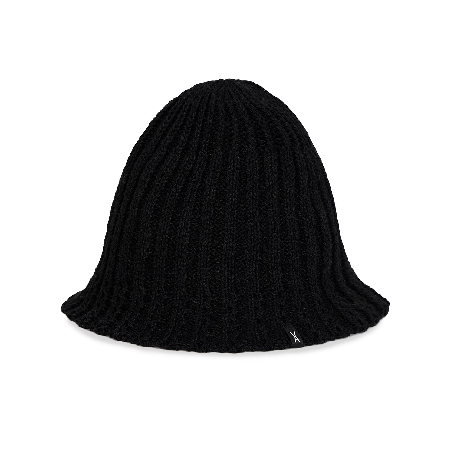 VA Label Knit Tulip Hat / Black