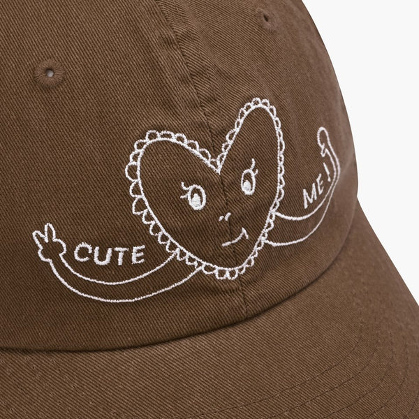 Cute heart cap _brown