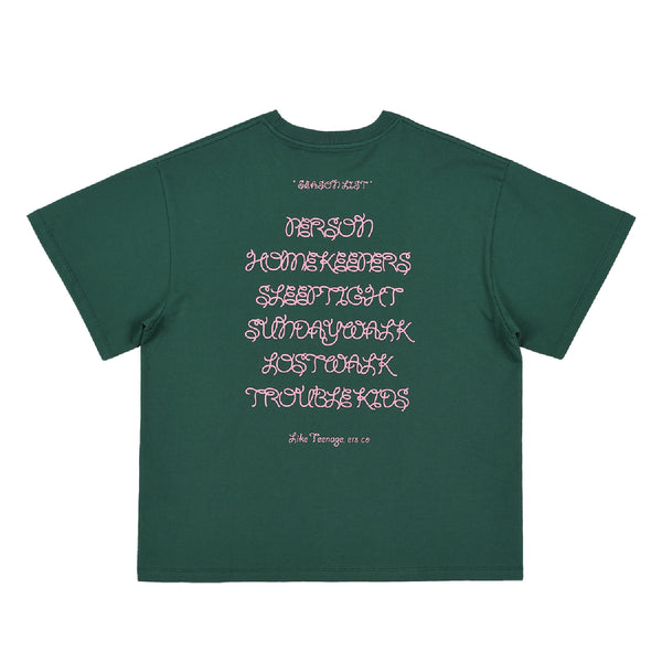 three trouble kids tee_green