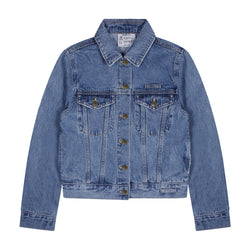 WXJ002 Hotfix Vintage Washing Denim Jacket (BLUE)