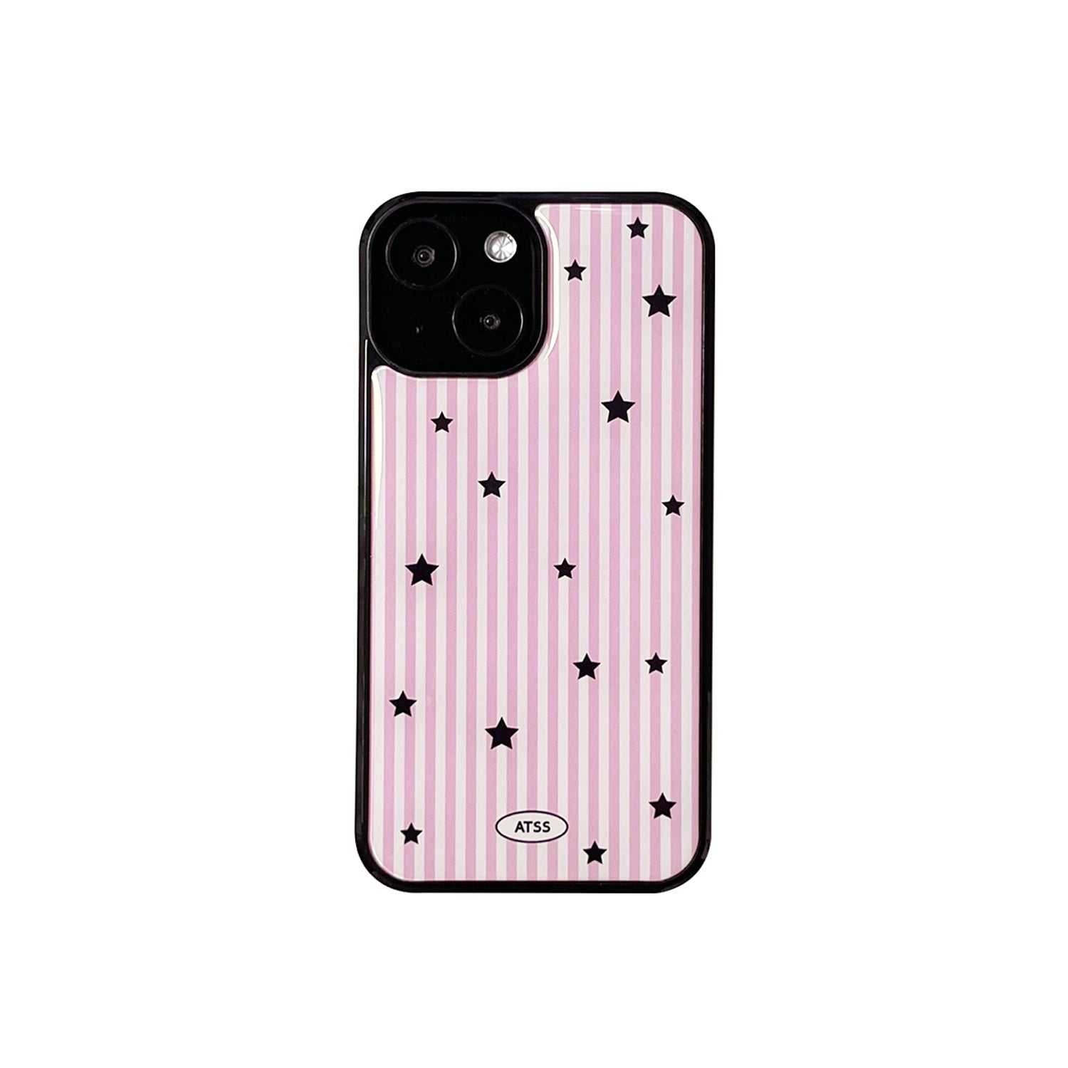 Striped star epoxy bumper case (pink)