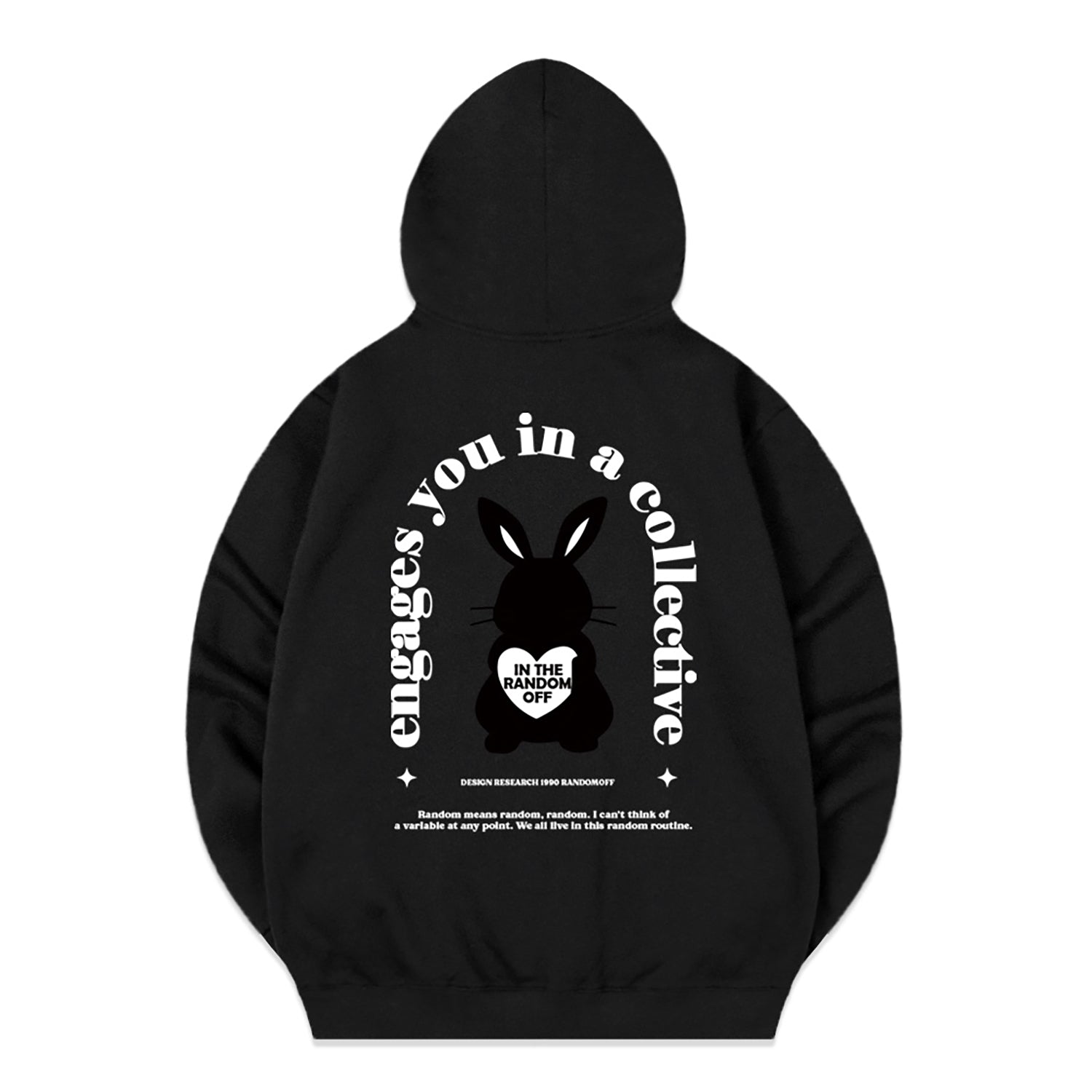 BLACKBUNNY BACK HOODIE ZIP-UP